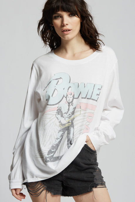 David Bowie Retro Long Sleeve Tee by Recycled Karma Brands