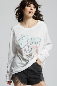 David Bowie Retro Long Sleeve Tee by Recycled Karma Brands